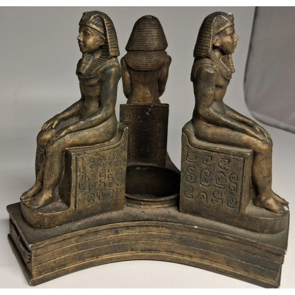 Three Egyptian Statues Candle‎ Holder